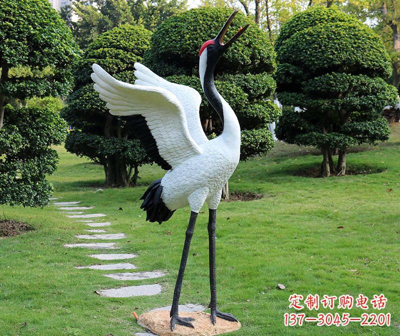 德州仙鹤金属雕塑