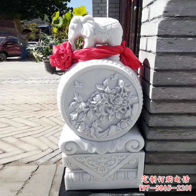 德州仙鹤石雕门墩