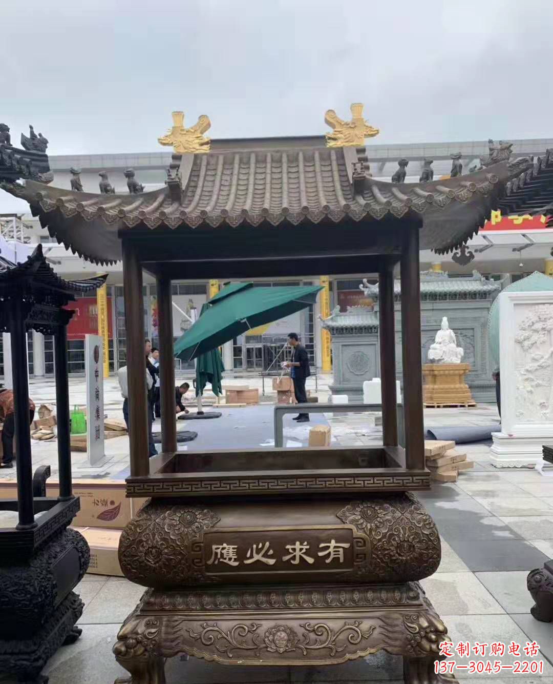 德州香炉铜雕户外摆件寺庙景观雕塑