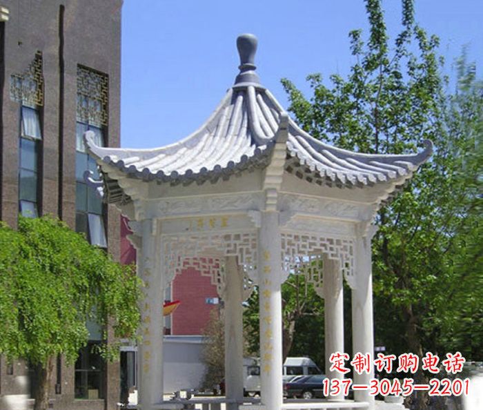 德州小区景观大理石凉亭