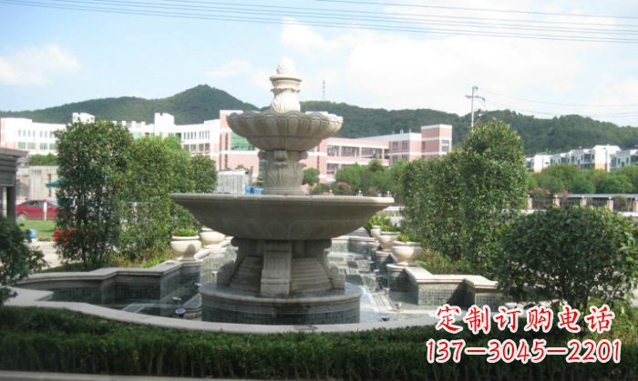 德州小区景观大理石喷泉石雕 (2)