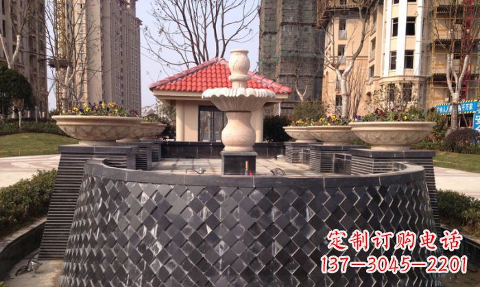 德州小区景观大理石喷泉石雕 (3)