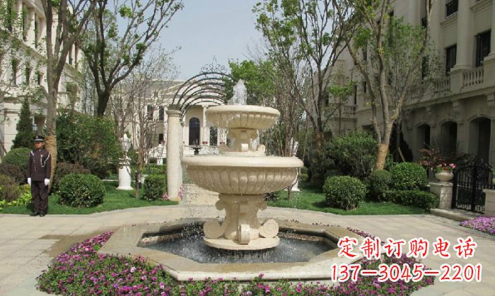 德州小区景观大理石喷泉石雕 (7)