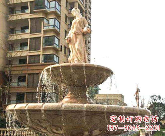 德州小区景观西方女人喷泉石雕