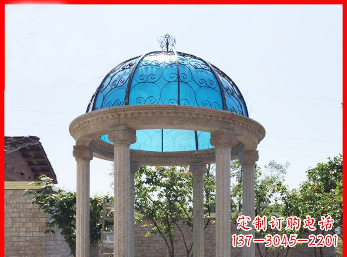 德州小区欧式圆顶凉亭石雕_2