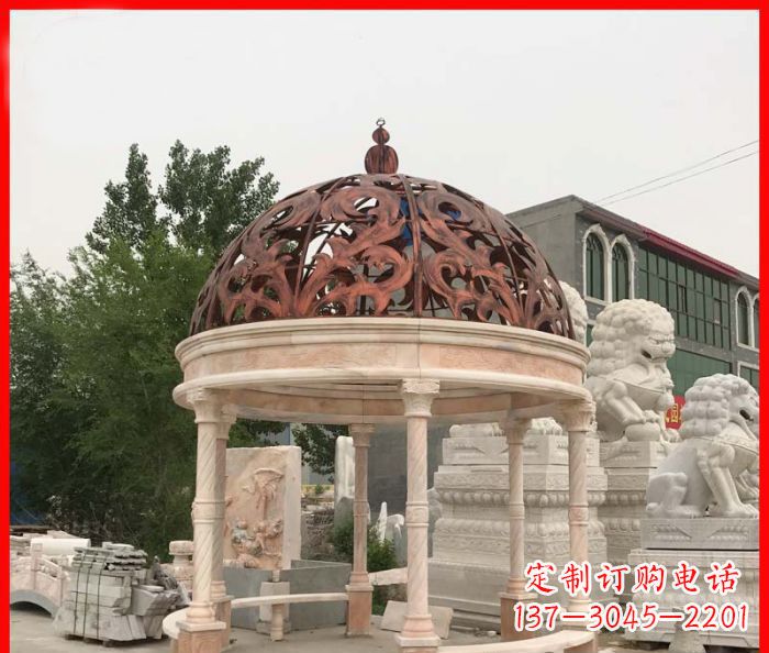 德州小区欧式圆顶凉亭石雕_1