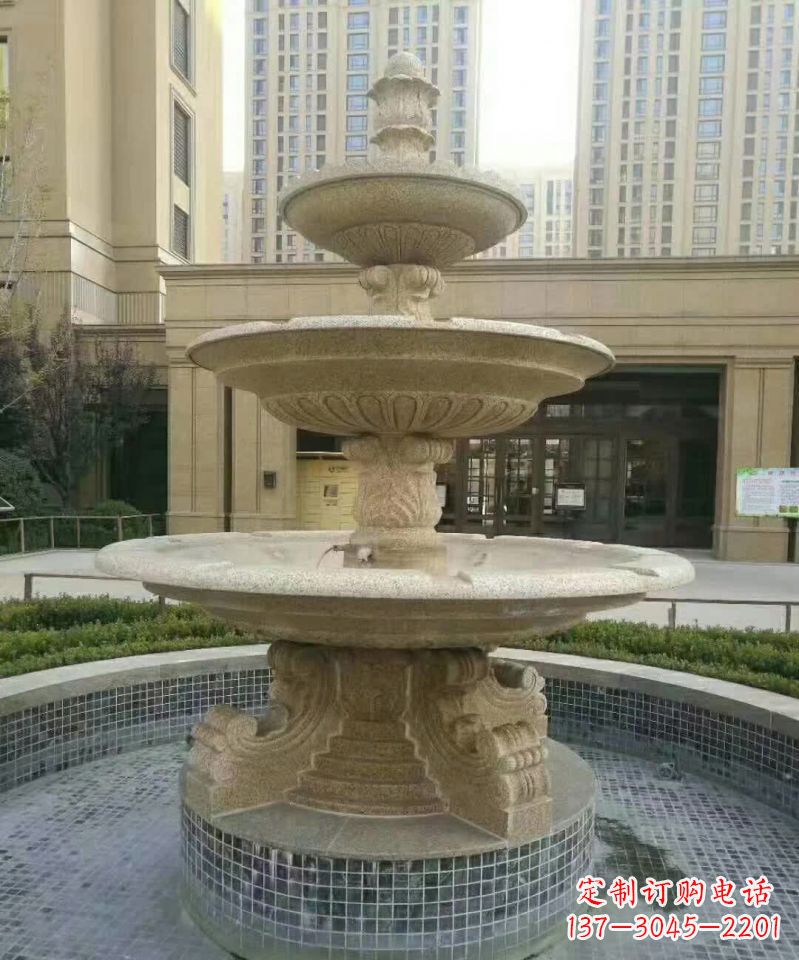 德州小区喷泉石雕 (2)
