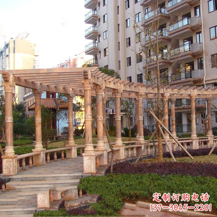 德州小区石雕花架长廊