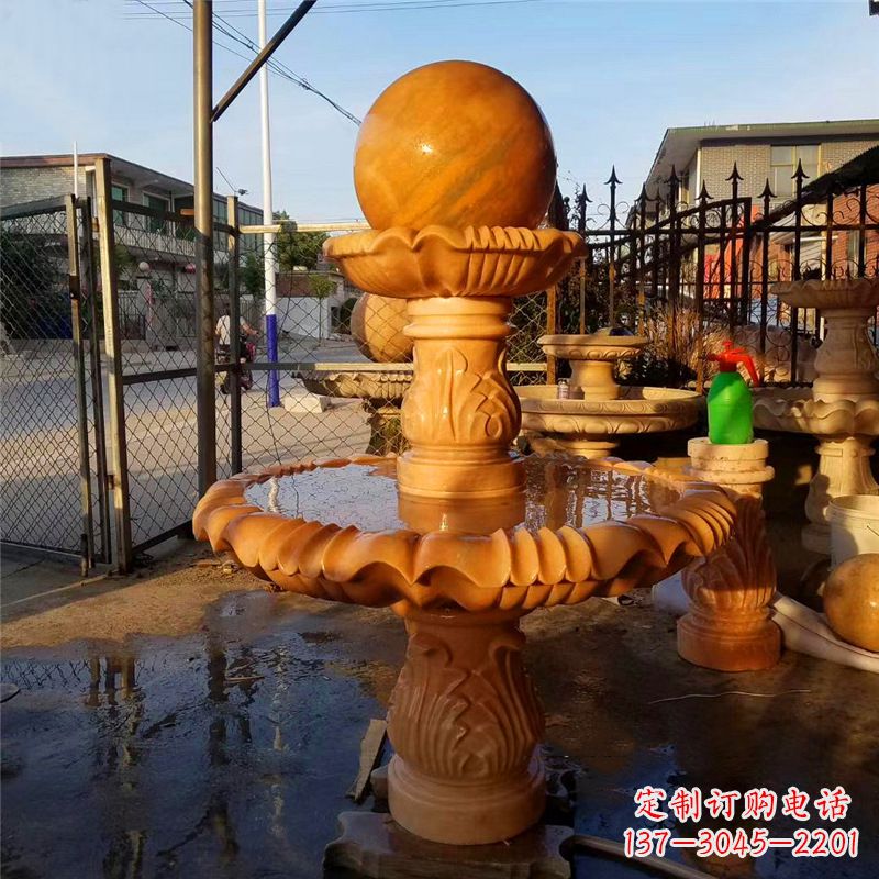 德州小区石雕喷泉塔