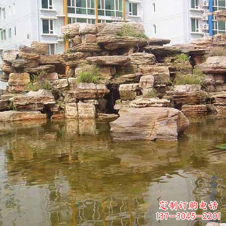 德州小区庭院假山鱼池