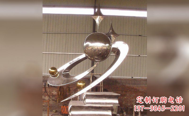德州校园不锈钢书籍雕塑