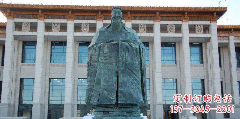 德州校园孔子景观铜雕