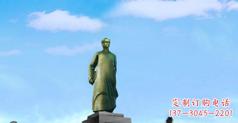 德州校园朱自清近代名人铜雕