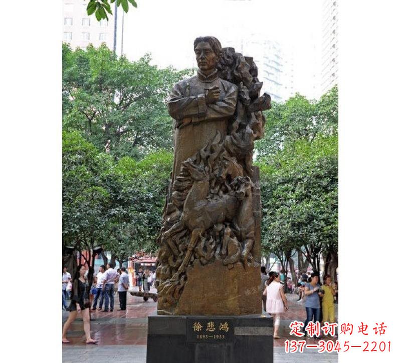 德州徐悲鸿铜雕