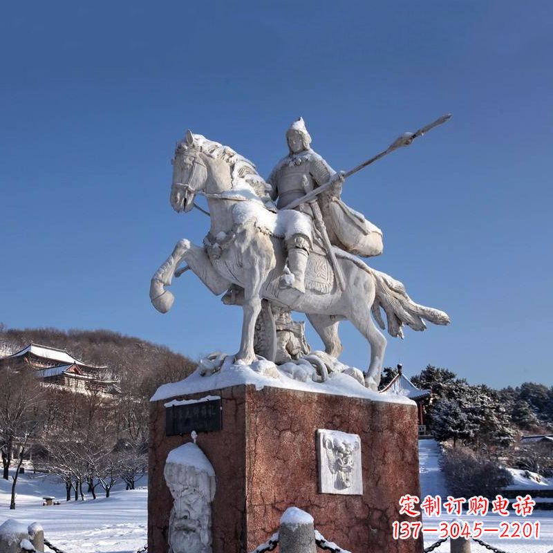 德州薛仁贵骑马雕像-中国历史名人唐朝名将景区景观雕塑