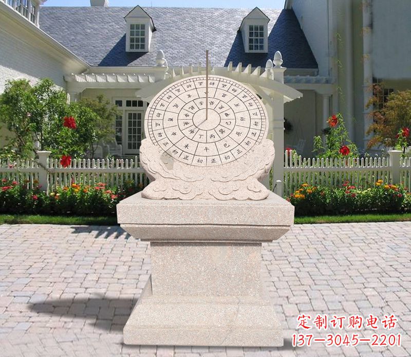 德州学校大理石日晷石雕 (2)