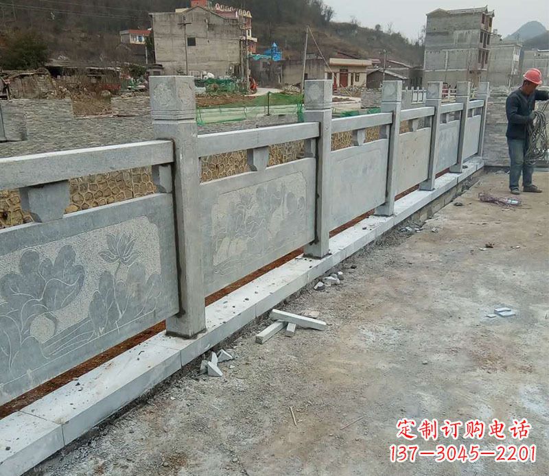 德州园林仿古石栏板景观石雕 (5)