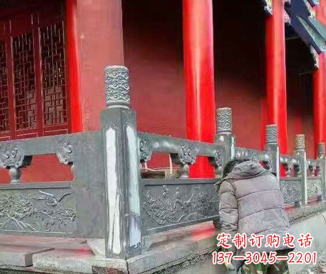 德州园林仿古石栏板景观石雕 (9)