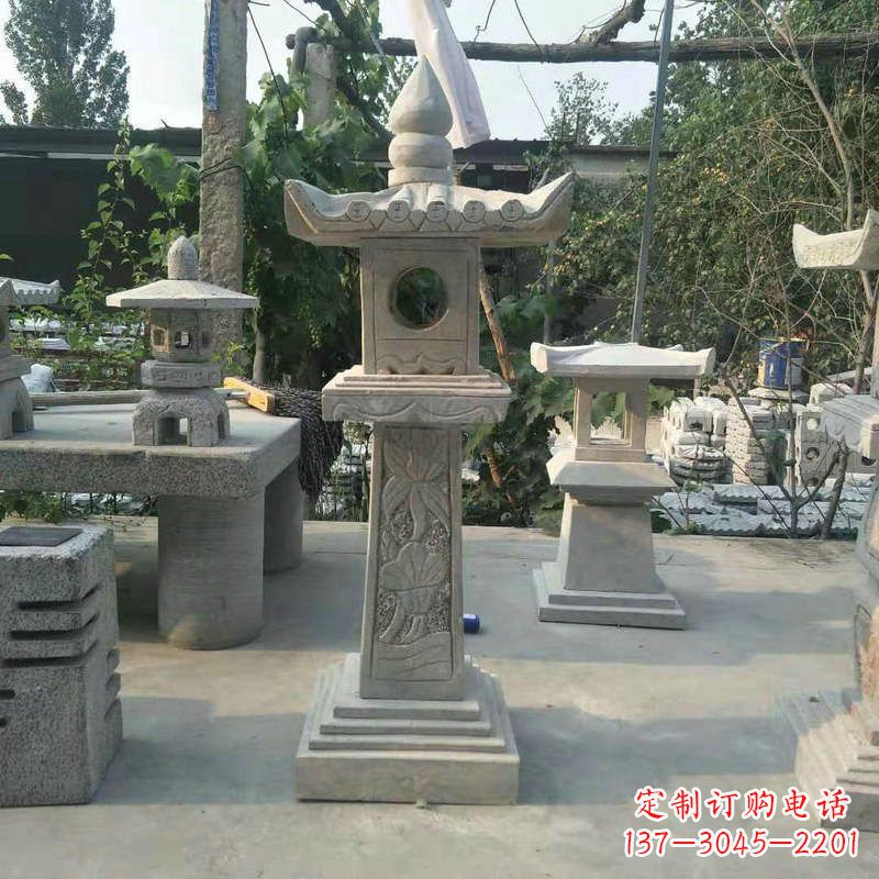 德州园林仿古做旧中式石灯