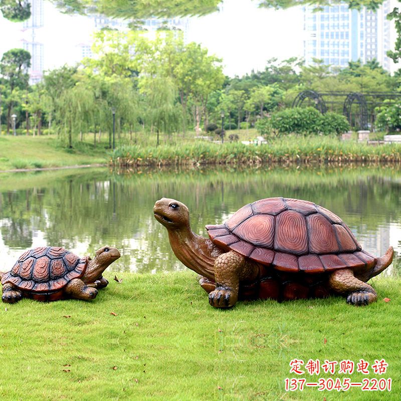 德州园林仿真乌龟玻璃钢池塘湖泊水景雕塑摆件