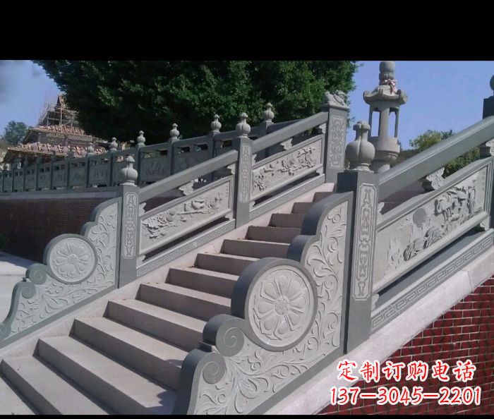 德州园林景观大理石栏板雕塑 (4)