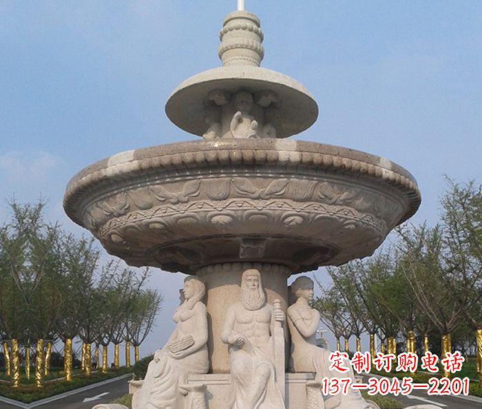 德州园林景观西方人物喷泉石雕 (2)