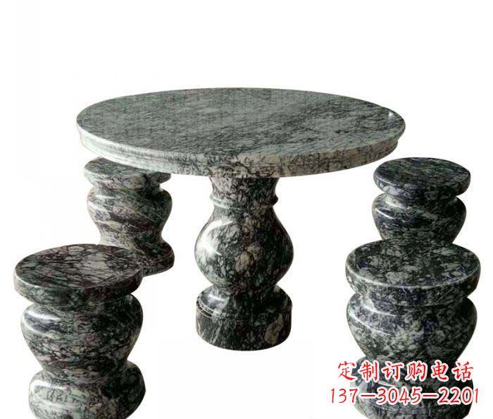 德州园林景观圆形石桌凳