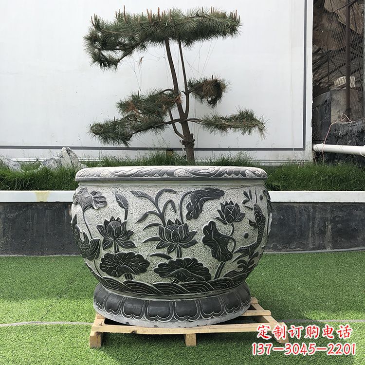 德州园林石雕水缸