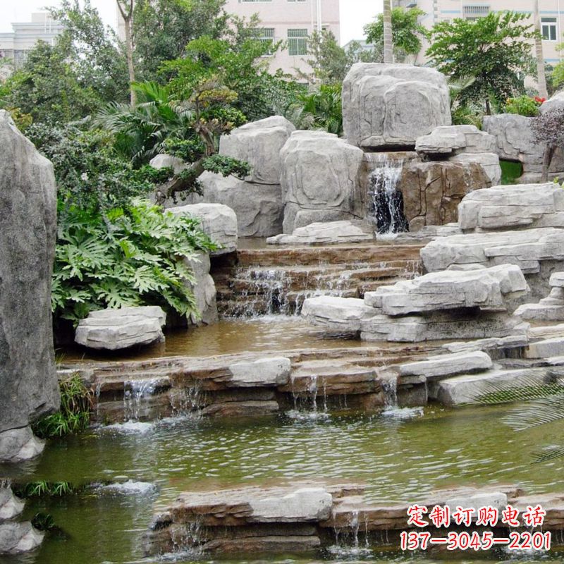 德州园林石头假山流水