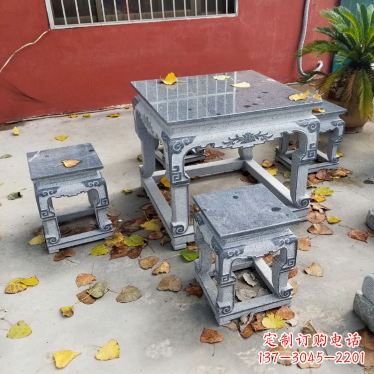 德州园林石桌凳