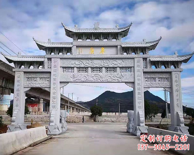 德州张掖石雕牌坊雕刻