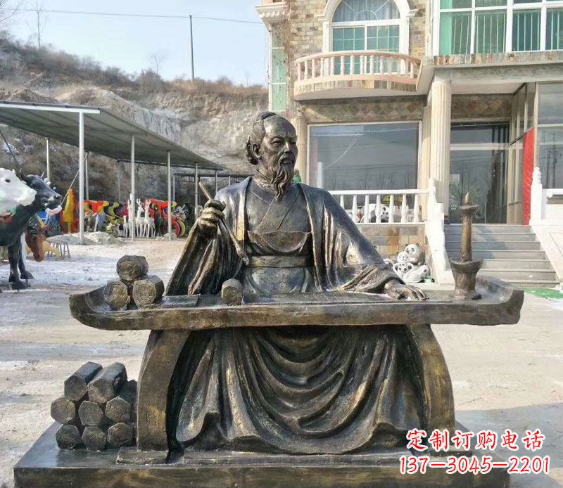 德州张仲景铜公园雕