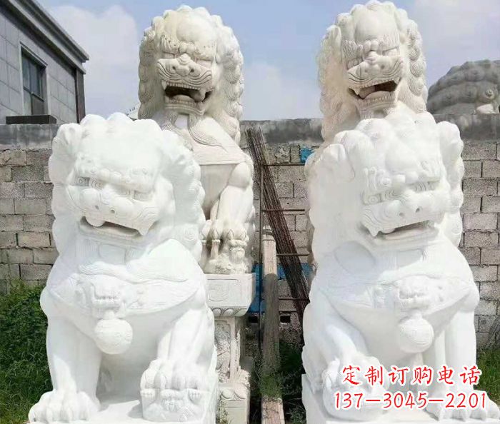德州招财动物汉白玉狮子石雕
