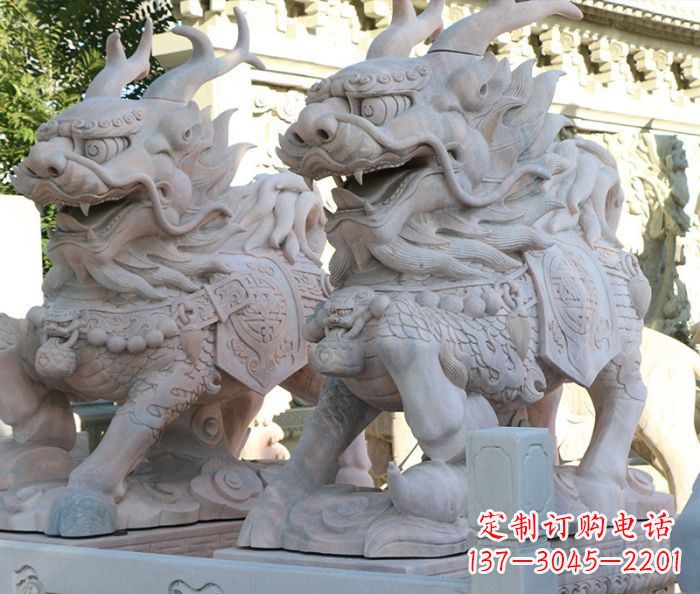 德州招财瑞兽麒麟石雕 (2)