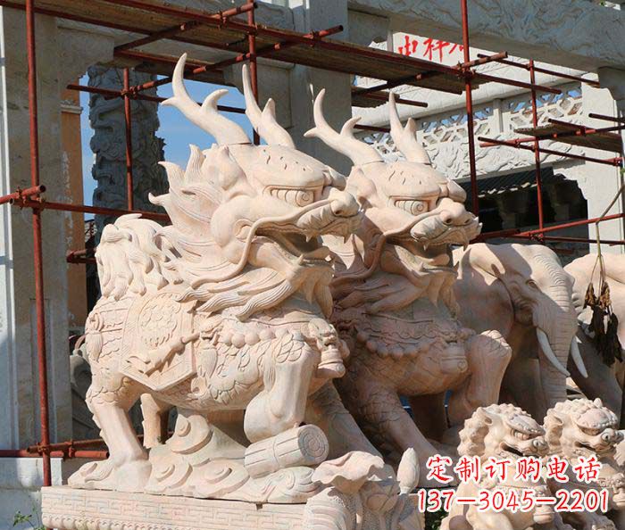 德州招财瑞兽麒麟石雕