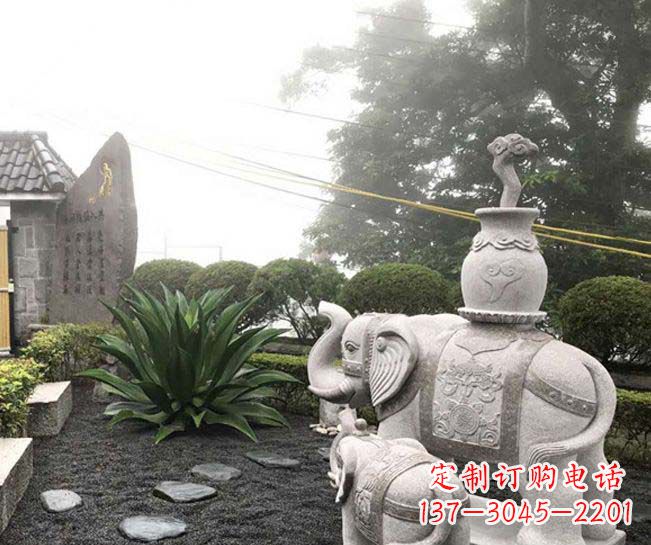 德州招财驮宝大象石雕