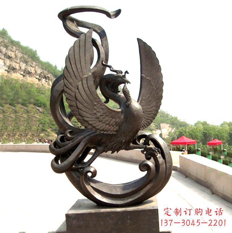 德州中国古代神话中的创世神朱雀景观铜雕