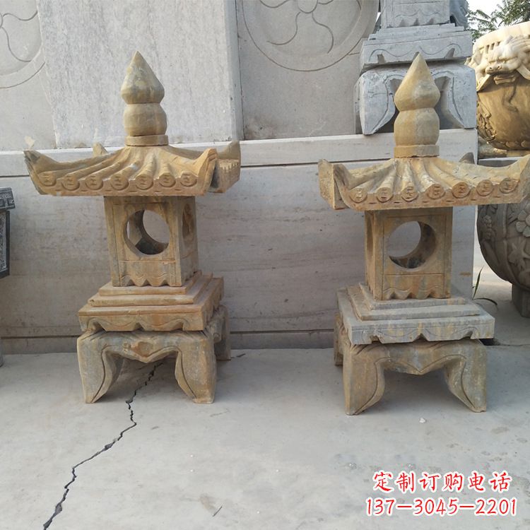 德州中式仿古低墩石灯笼