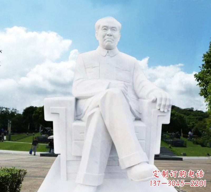 德州朱德坐式伟人石雕