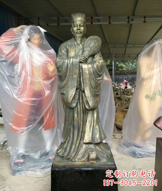 德州诸葛亮古代人物铜雕