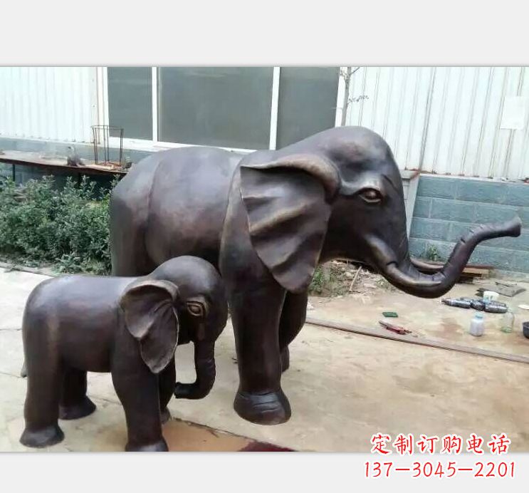 德州铸铜公园大象雕塑