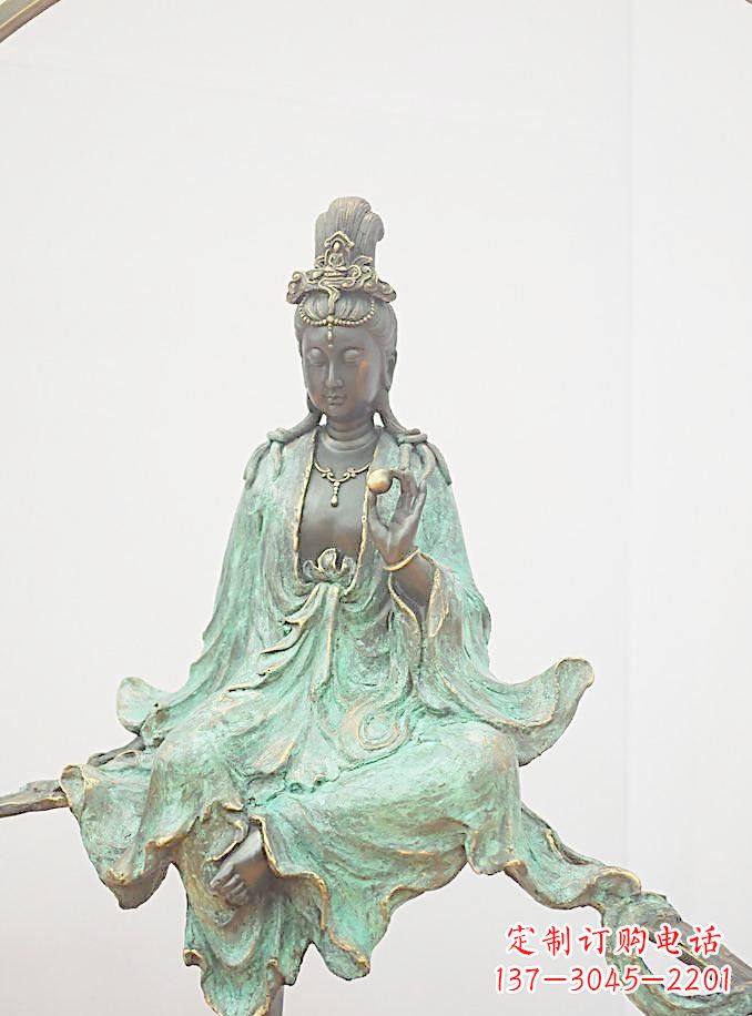 德州铸铜观自在观音雕像