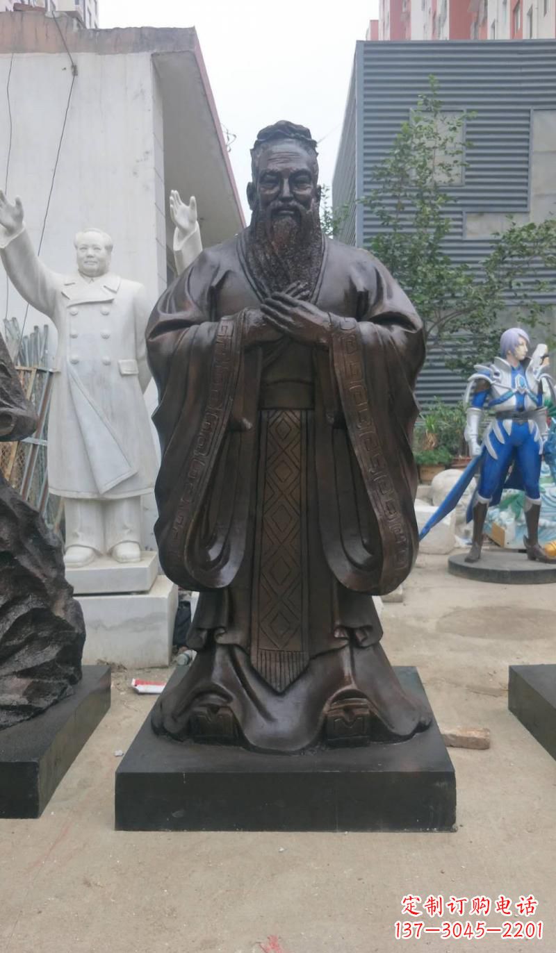 德州铸铜孔子雕塑