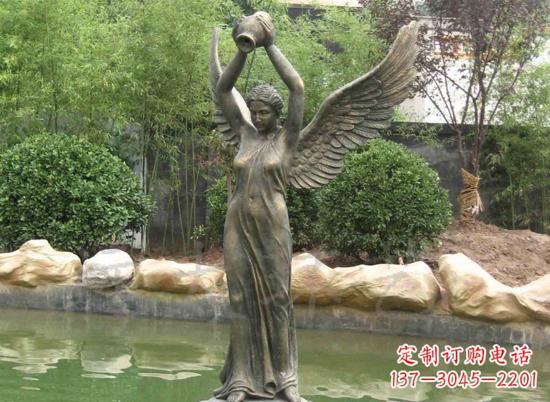 德州铸铜欧式人物喷泉雕塑