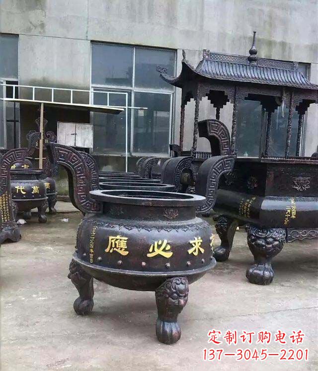 德州铸铜寺庙香炉铜雕