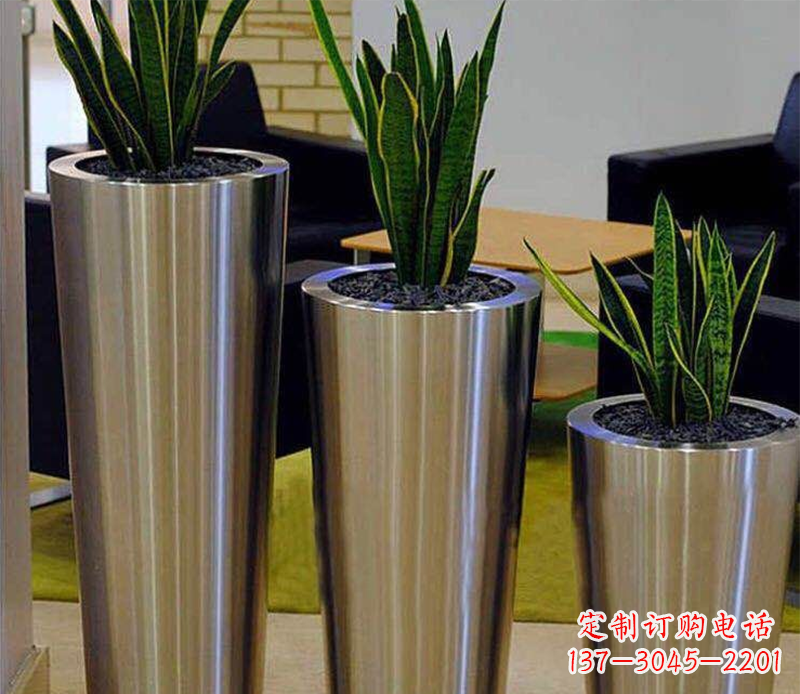 德州不锈钢花盆广场雕塑